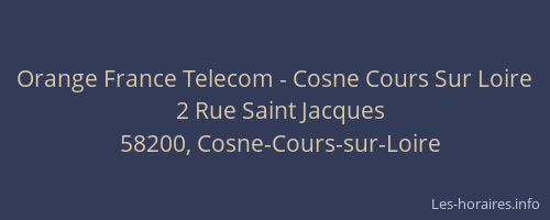 Orange France Telecom - Cosne Cours Sur Loire