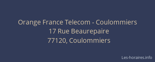 Orange France Telecom - Coulommiers