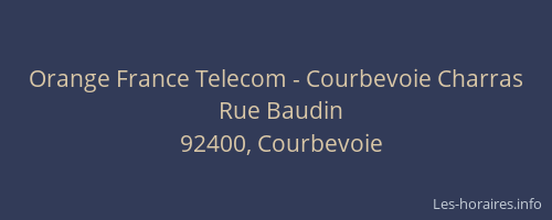 Orange France Telecom - Courbevoie Charras