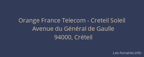 Orange France Telecom - Creteil Soleil
