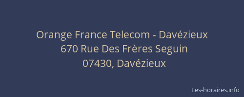 Orange France Telecom - Davézieux