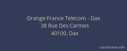 Orange France Telecom - Dax