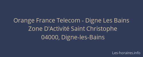Orange France Telecom - Digne Les Bains