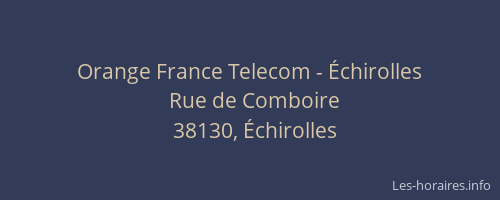 Orange France Telecom - &Eacute;chirolles