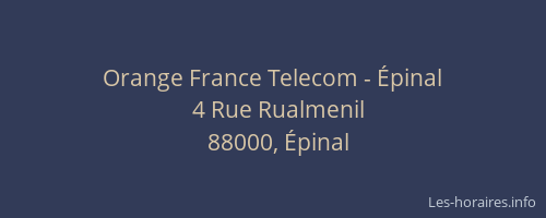Orange France Telecom - Épinal