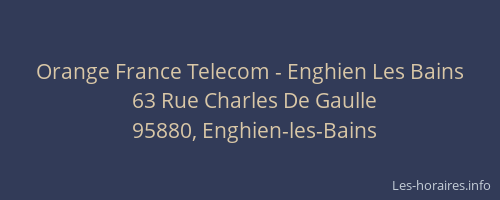 Orange France Telecom - Enghien Les Bains