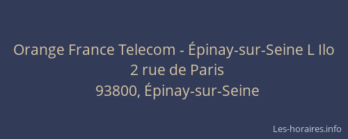 Orange France Telecom - Épinay-sur-Seine L Ilo