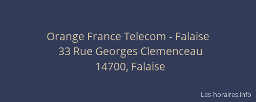 Orange France Telecom - Falaise