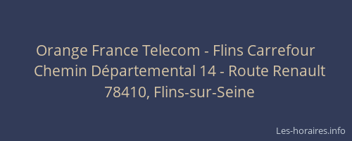 Orange France Telecom - Flins Carrefour