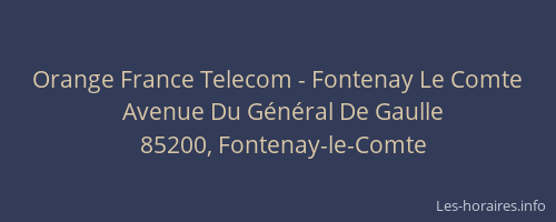 Orange France Telecom - Fontenay Le Comte
