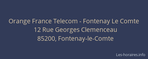 Orange France Telecom - Fontenay Le Comte