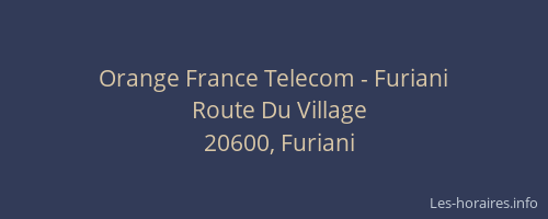 Orange France Telecom - Furiani