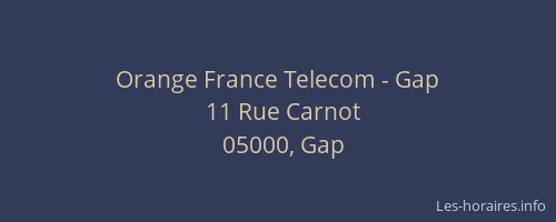 Orange France Telecom - Gap