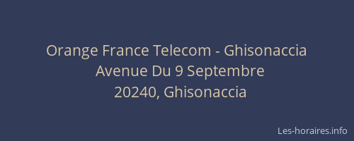Orange France Telecom - Ghisonaccia