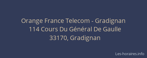 Orange France Telecom - Gradignan