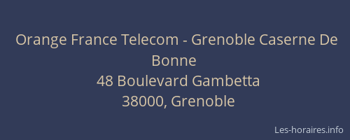 Orange France Telecom - Grenoble Caserne De Bonne