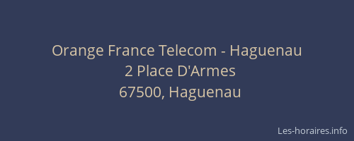 Orange France Telecom - Haguenau