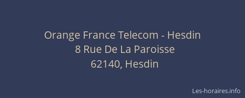 Orange France Telecom - Hesdin