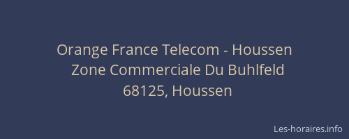 Orange France Telecom - Houssen