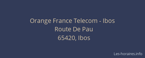 Orange France Telecom - Ibos
