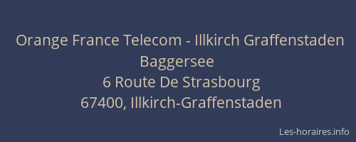 Orange France Telecom - Illkirch Graffenstaden Baggersee