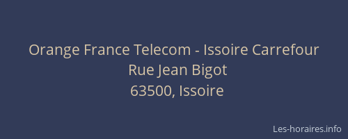Orange France Telecom - Issoire Carrefour