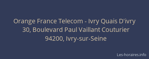Orange France Telecom - Ivry Quais D'ivry