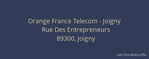 Orange France Telecom - Joigny