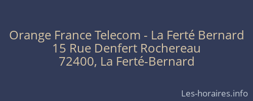 Orange France Telecom - La Ferté Bernard