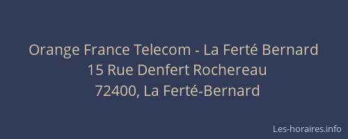Orange France Telecom - La Ferté Bernard