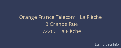 Orange France Telecom - La Flèche