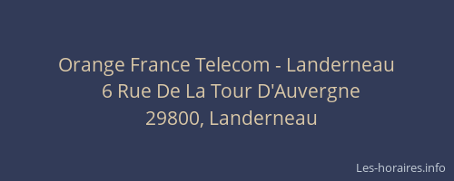 Orange France Telecom - Landerneau