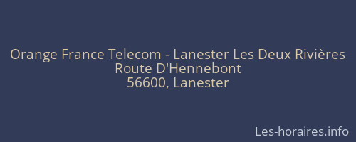 Orange France Telecom - Lanester Les Deux Rivières