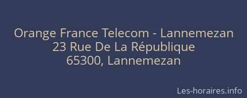 Orange France Telecom - Lannemezan