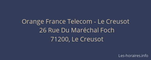 Orange France Telecom - Le Creusot