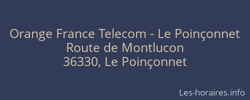 Orange France Telecom - Le Poinçonnet