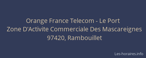 Orange France Telecom - Le Port