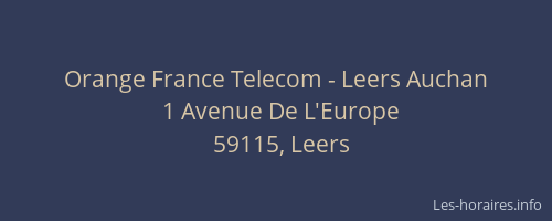 Orange France Telecom - Leers Auchan