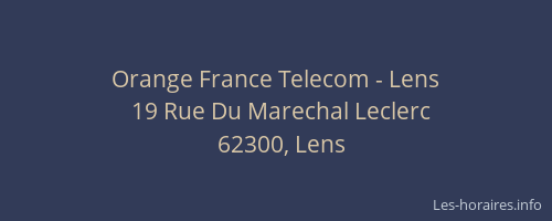 Orange France Telecom - Lens