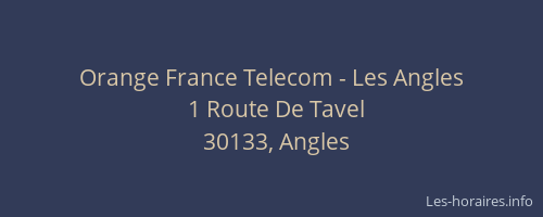 Orange France Telecom - Les Angles