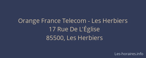 Orange France Telecom - Les Herbiers