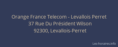 Orange France Telecom - Levallois Perret