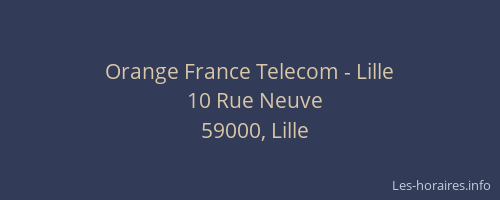 Orange France Telecom - Lille