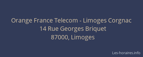 Orange France Telecom - Limoges Corgnac