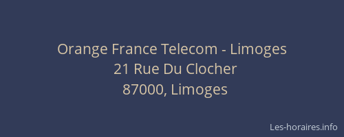 Orange France Telecom - Limoges