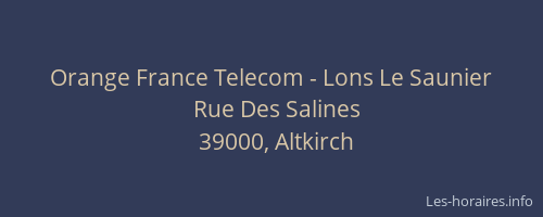 Orange France Telecom - Lons Le Saunier