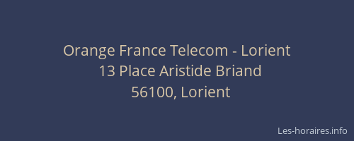 Orange France Telecom - Lorient