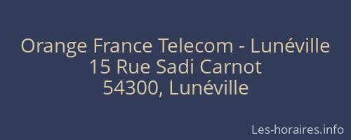 Orange France Telecom - Lunéville