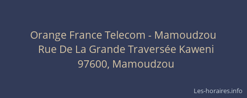 Orange France Telecom - Mamoudzou