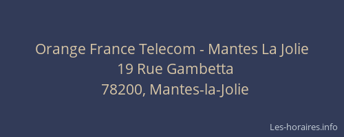 Orange France Telecom - Mantes La Jolie